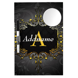 Add your name and initial dry erase board with mirror