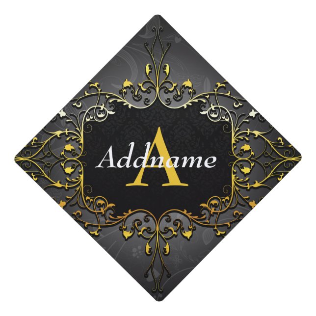 Add your name and initial graduation cap topper (Front)