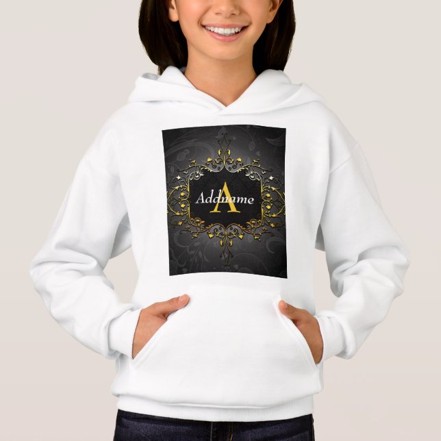 Add your name and initial hoodie (Front)