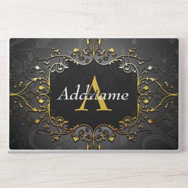 Add your name and initial HP laptop skin (Front)