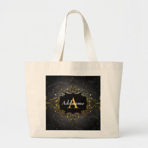 Add your name and initial large tote bag