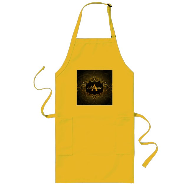 Add your name and initial long apron (Front)