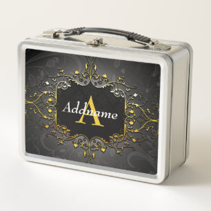 Add your name and initial metal lunch box
