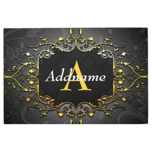 Add your name and initial metal print