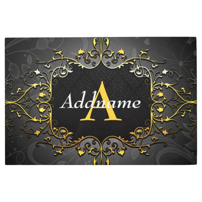 Add your name and initial metal print (Front)