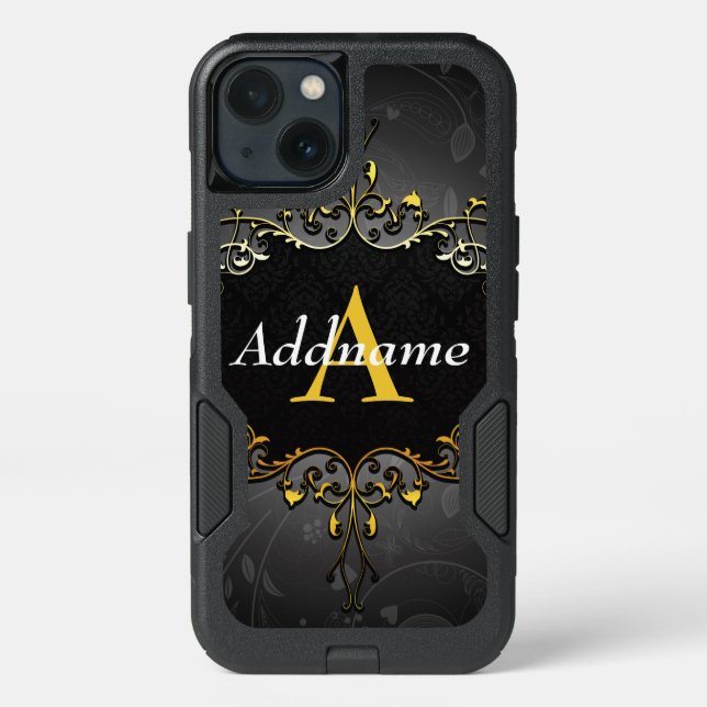 Add your name and initial otterbox iPhone case (Back)