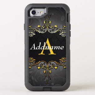 Add your name and initial OtterBox defender iPhone SE/8/7 case