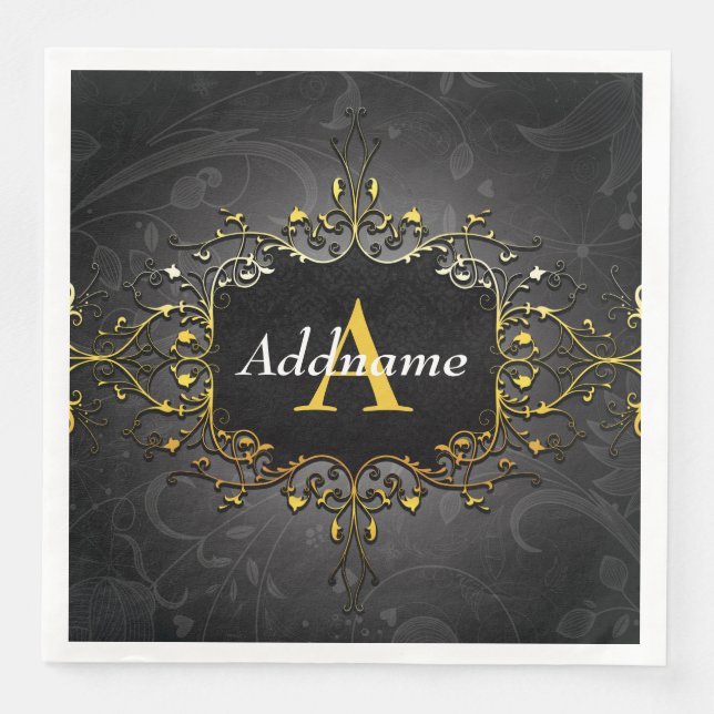 Add your name and initial paper dinner napkins (Front)