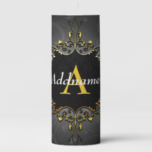 Add your name and initial pillar candle