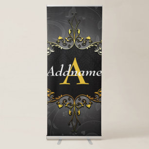 Add your name and initial retractable banner