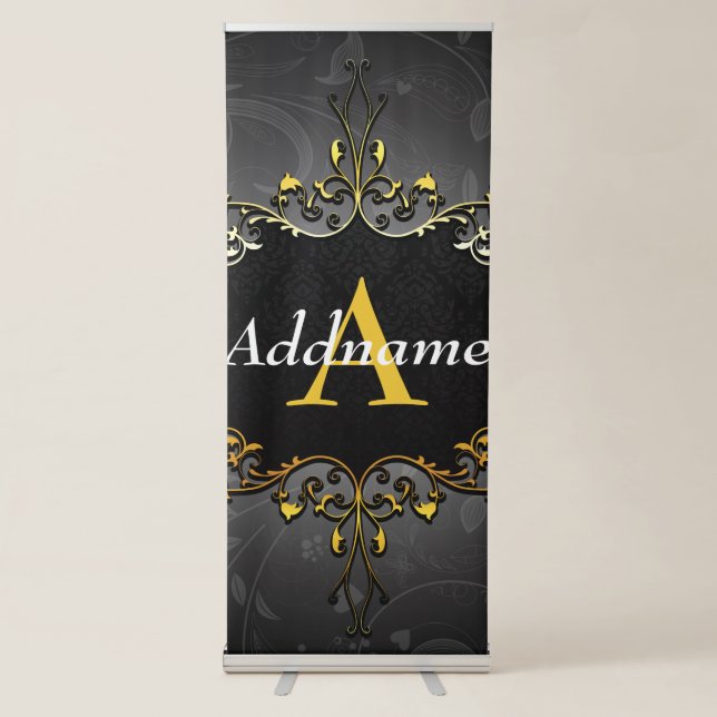 Add your name and initial retractable banner (Front)