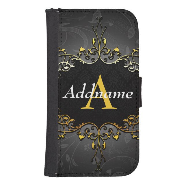 Add your name and initial samsung galaxy wallet case (Front)