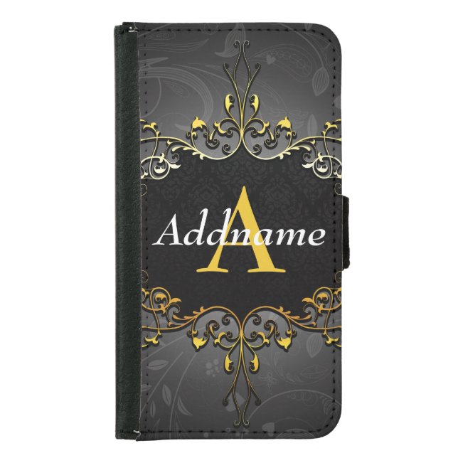 Add your name and initial samsung galaxy wallet case (Front)