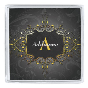 Add your name and initial silver finish lapel pin