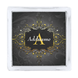 Add your name and initial silver finish lapel pin