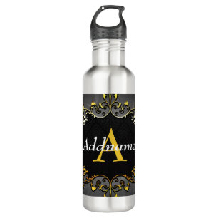 Add your name and initial stainless steel water bottle