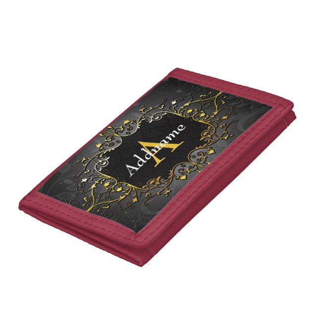 Add your name and initial tri-fold wallet (Bottom)