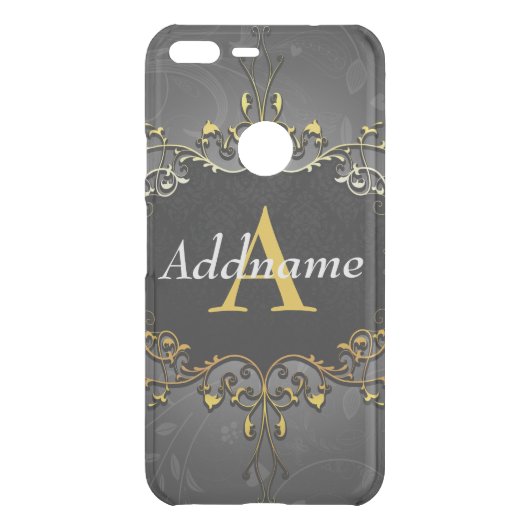 Add your name and initial uncommon google pixel XL case (Back)
