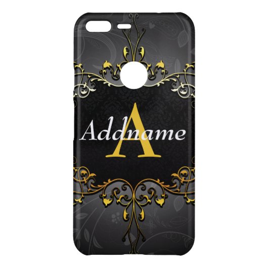 Add your name and initial uncommon google pixel XL case (Back)