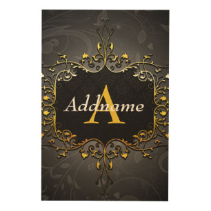 Add your name and initial wood wall art