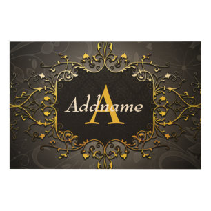 Add your name and initial wood wall art