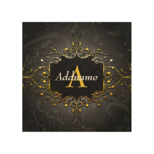 Add your name and initial wood wall art