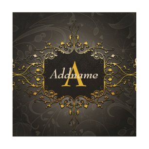 Add your name and initial wood wall art