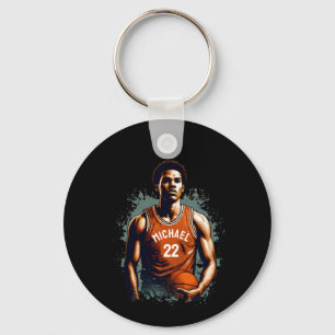 Add Your Name And Number basketball player Custom Keychain