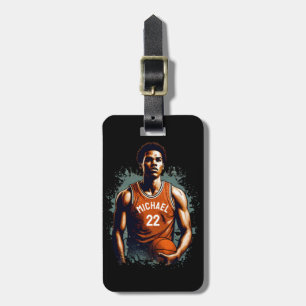 Add Your Name And Number basketball player Custom Luggage Tag
