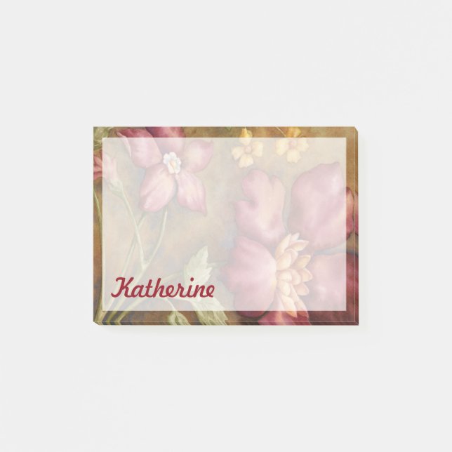 Add Your Name | Antique Beauties II Post-it Notes (Front)