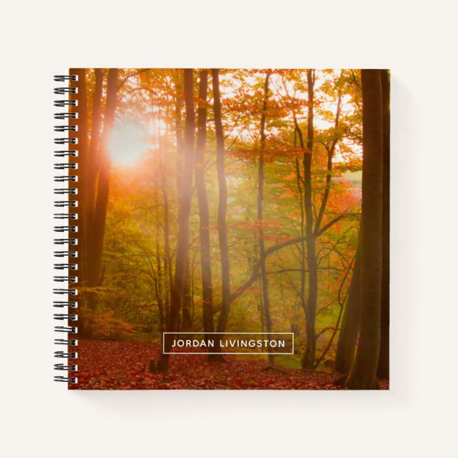 Add Your Name | Autumn Splendor Notebook (Front)