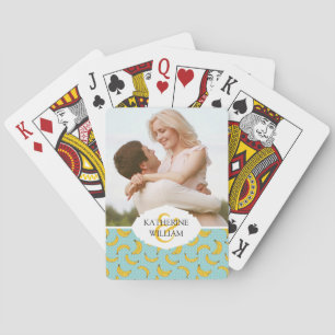 Add Your Name Bananas And Polk Dots Poker Cards