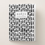 Add Your Name | Black Brush Strokes Pattern Pocket Folder