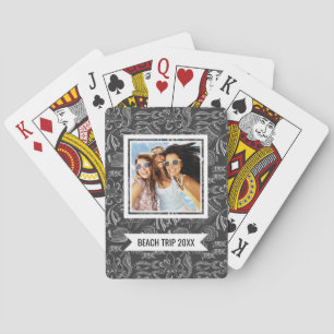Add Your Name   Black Sea Pattern Poker Cards