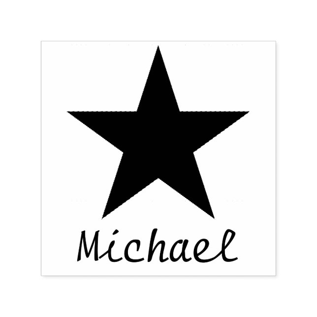 Add Your Name black Star Self-Inking Stamp (Design)