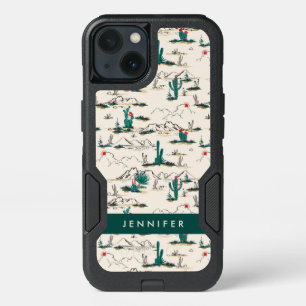 Add Your Name Blooming Succulents Pattern iPhone 13 Case