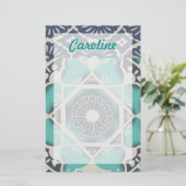 Add Your Name | Blue Batik Tile II (Standing Front)