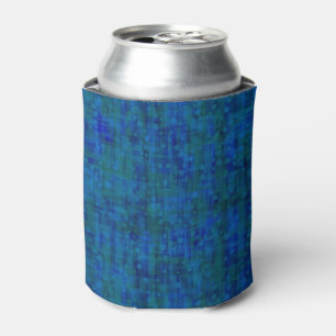 Add Your Name Blue Green Abstract Design Can Cooler