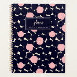 Add Your Name | Blue &amp; Pink Large Dot Pattern Planner