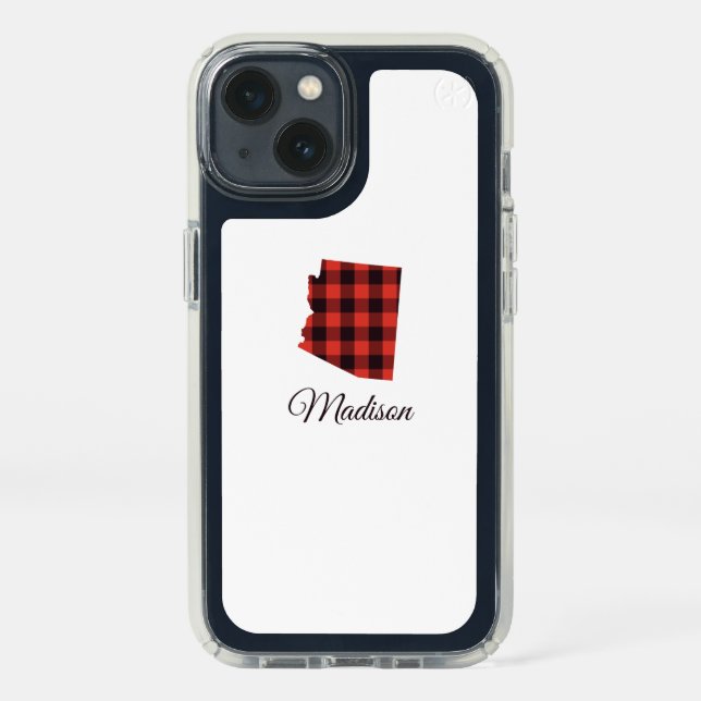 Add Your Name | Buffalo Check Arizona Speck iPhone 13 Case (Front)
