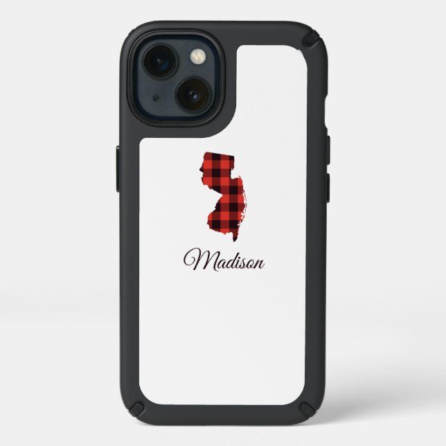 Add Your Name | Buffalo Check New Jersey Speck iPhone 13 Case (Front)