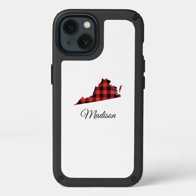 Add Your Name | Buffalo Check Virginia Speck iPhone 13 Case (Front)