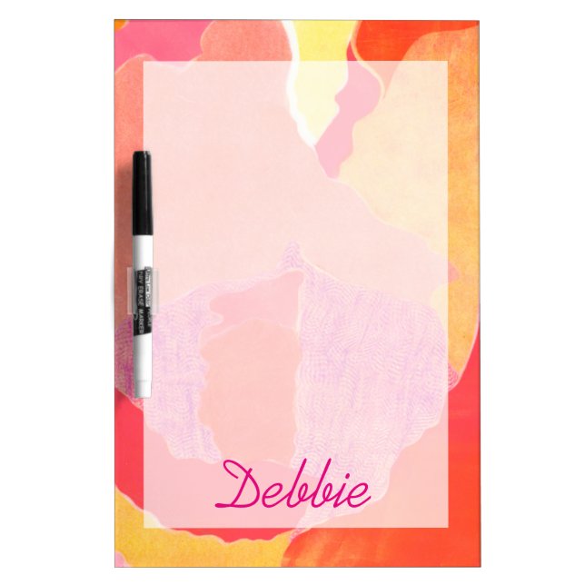 Add Your Name | Cabbage Rose IV Dry-Erase Board (Front)