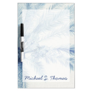 Add Your Name   Chambray Palms II Dry Erase Board