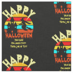 Add Your Name Change ANY Text Halloween Sunset     Fabric