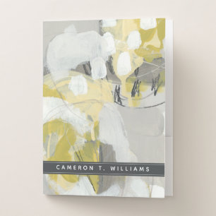 Add Your Name   Citron Mist Pocket Folder