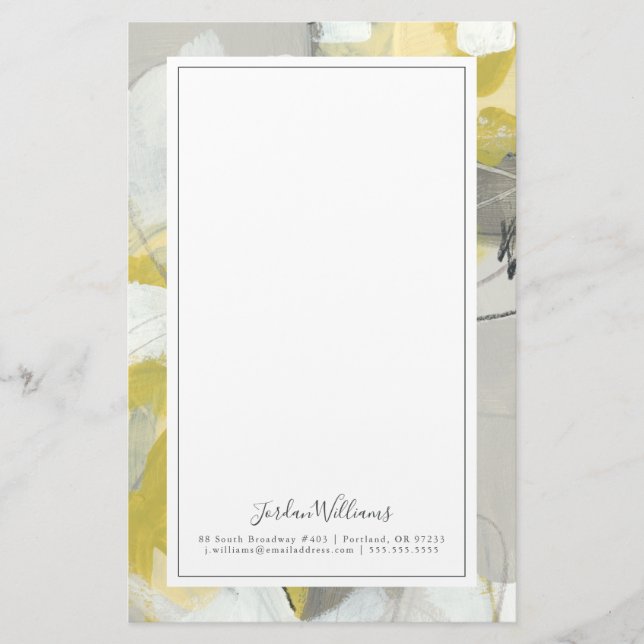 Add Your Name | Citron Mist Stationery (Front)