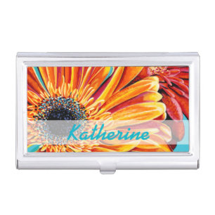 Add Your Name   Color Bursts II Business Card Holder