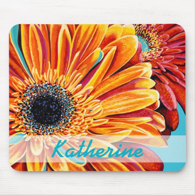 Add Your Name | Color Bursts II Mouse Pad (Front)
