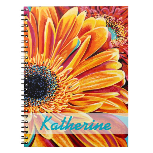 Add Your Name | Color Bursts II Notebook (Front)